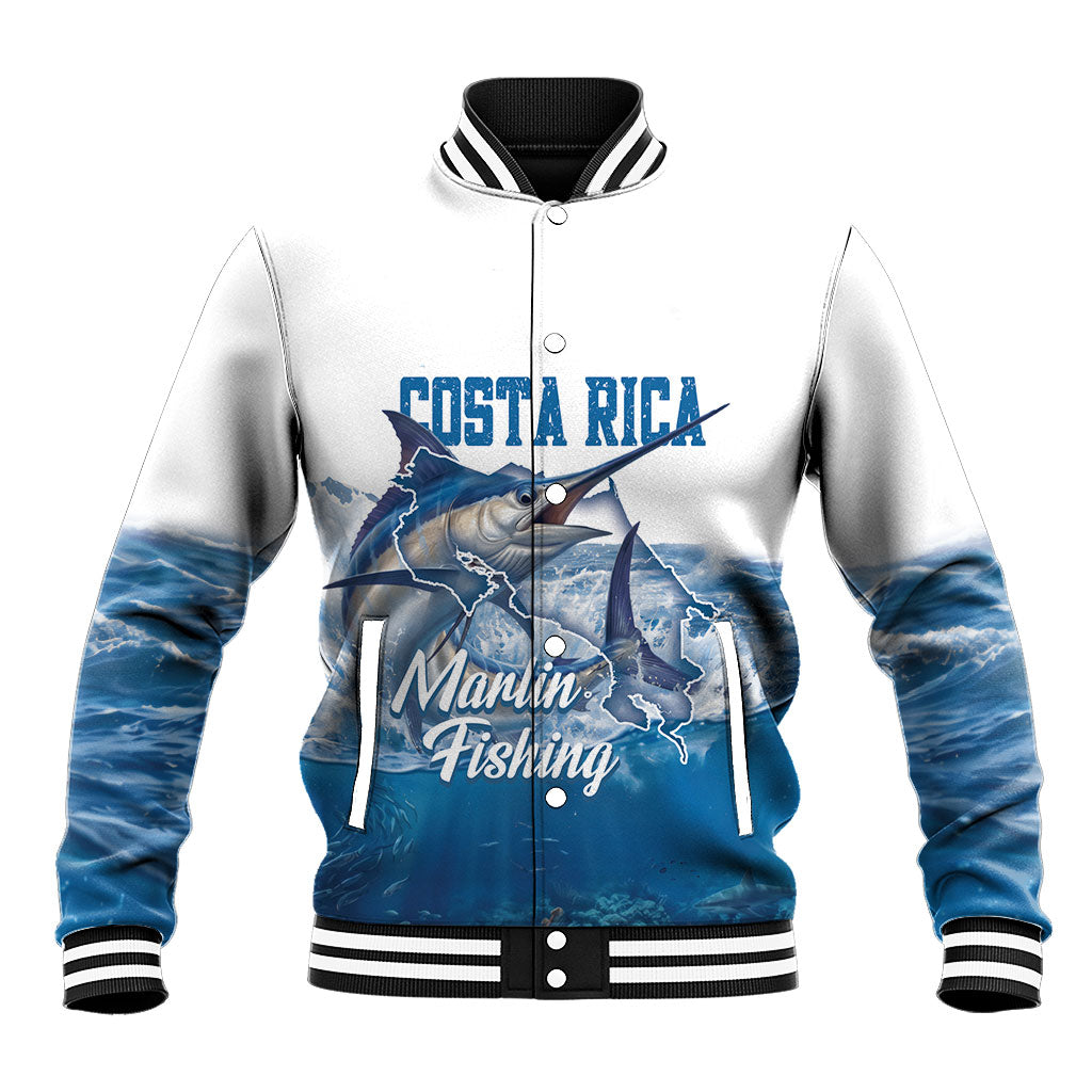 Blue Marlin Fishing Costa Rica Baseball Jacket Makaira Nigricans Deep Sea Fishing