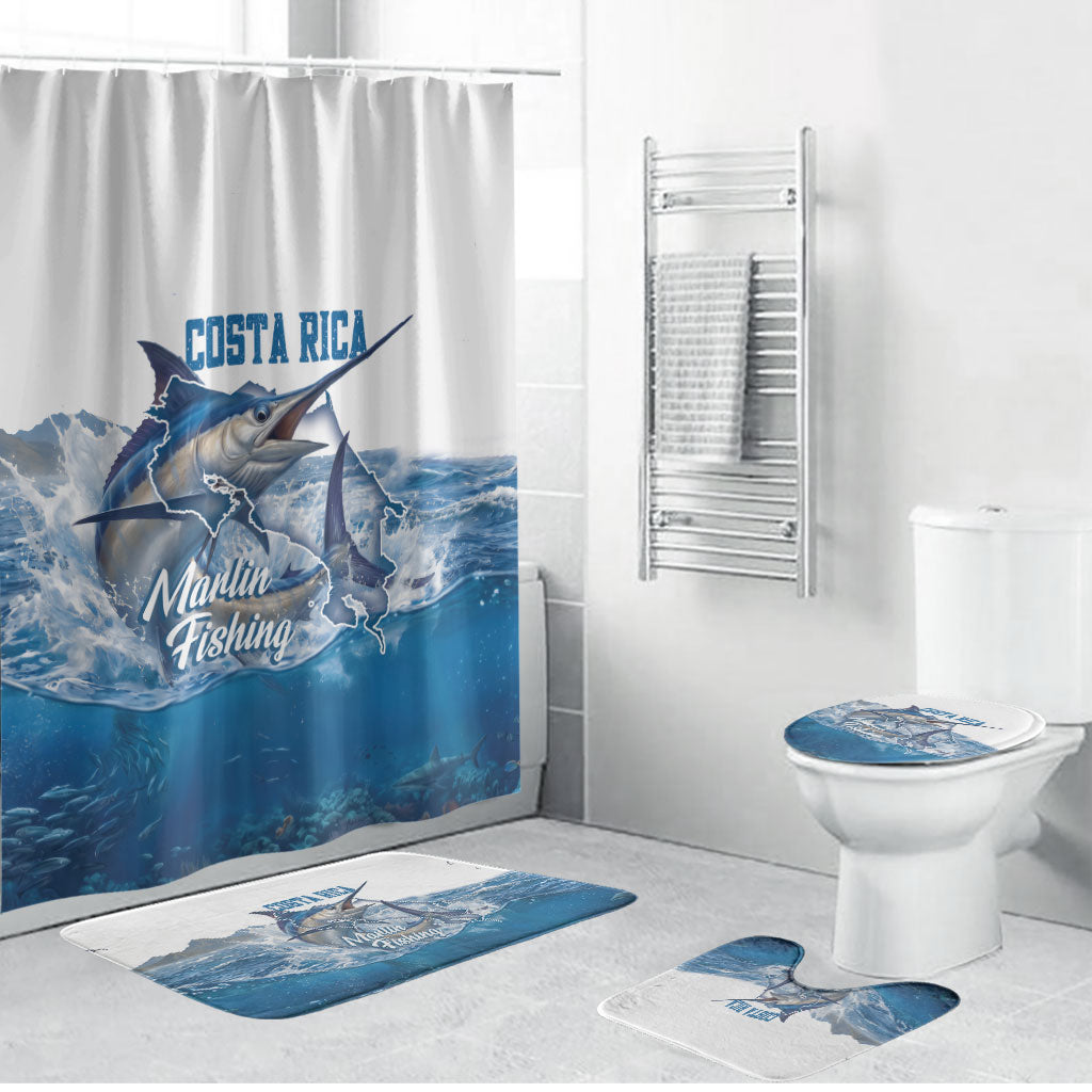 Blue Marlin Fishing Costa Rica Bathroom Set Makaira Nigricans Deep Sea Fishing
