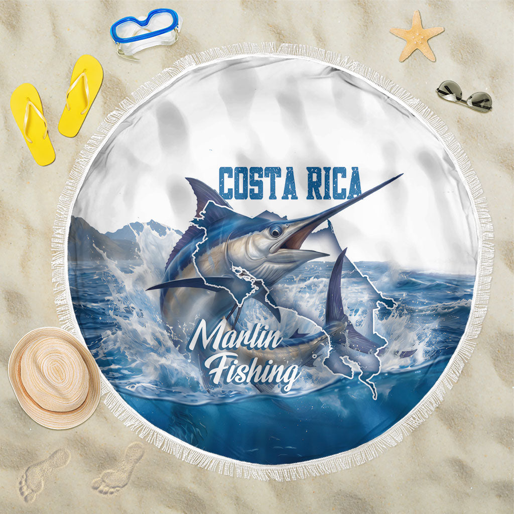 Blue Marlin Fishing Costa Rica Beach Blanket Makaira Nigricans Deep Sea Fishing