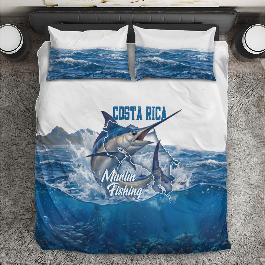 Blue Marlin Fishing Costa Rica Bedding Set Makaira Nigricans Deep Sea Fishing
