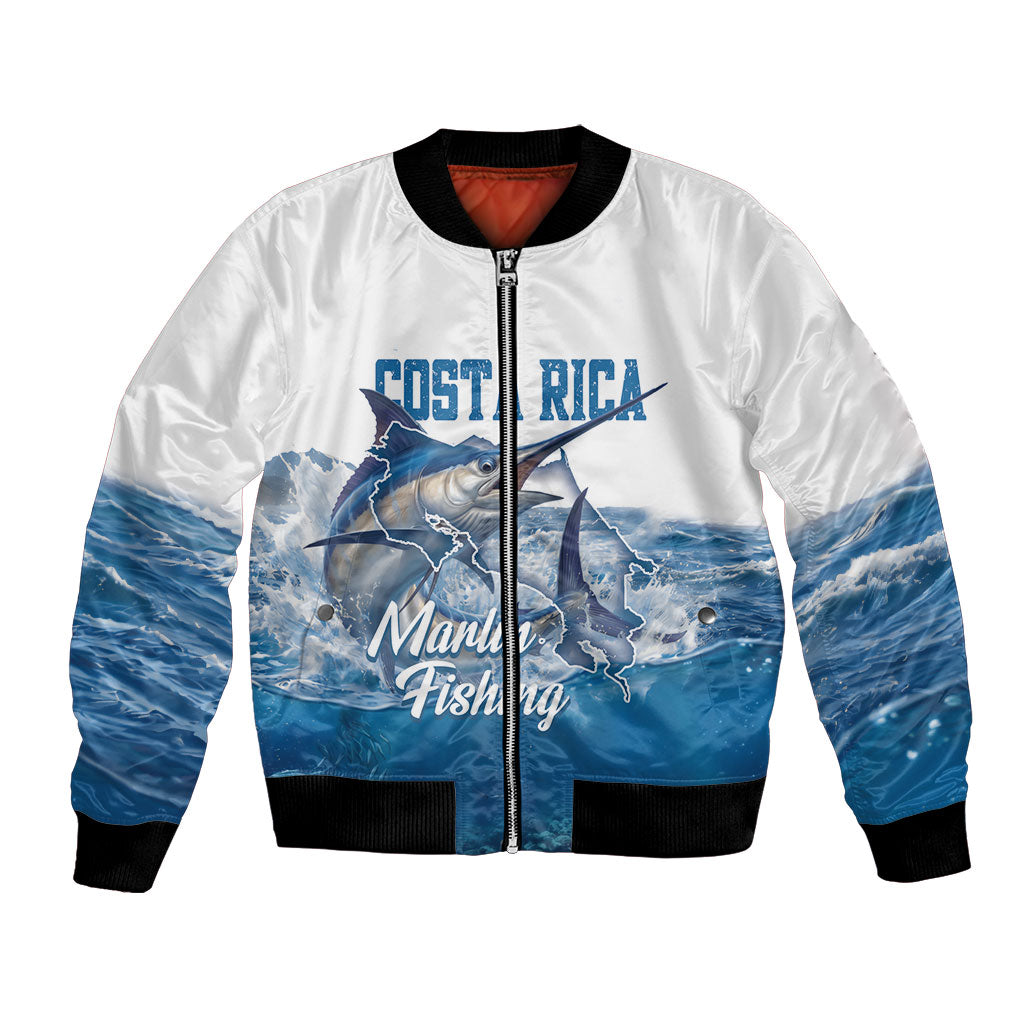 Blue Marlin Fishing Costa Rica Bomber Jacket Makaira Nigricans Deep Sea Fishing