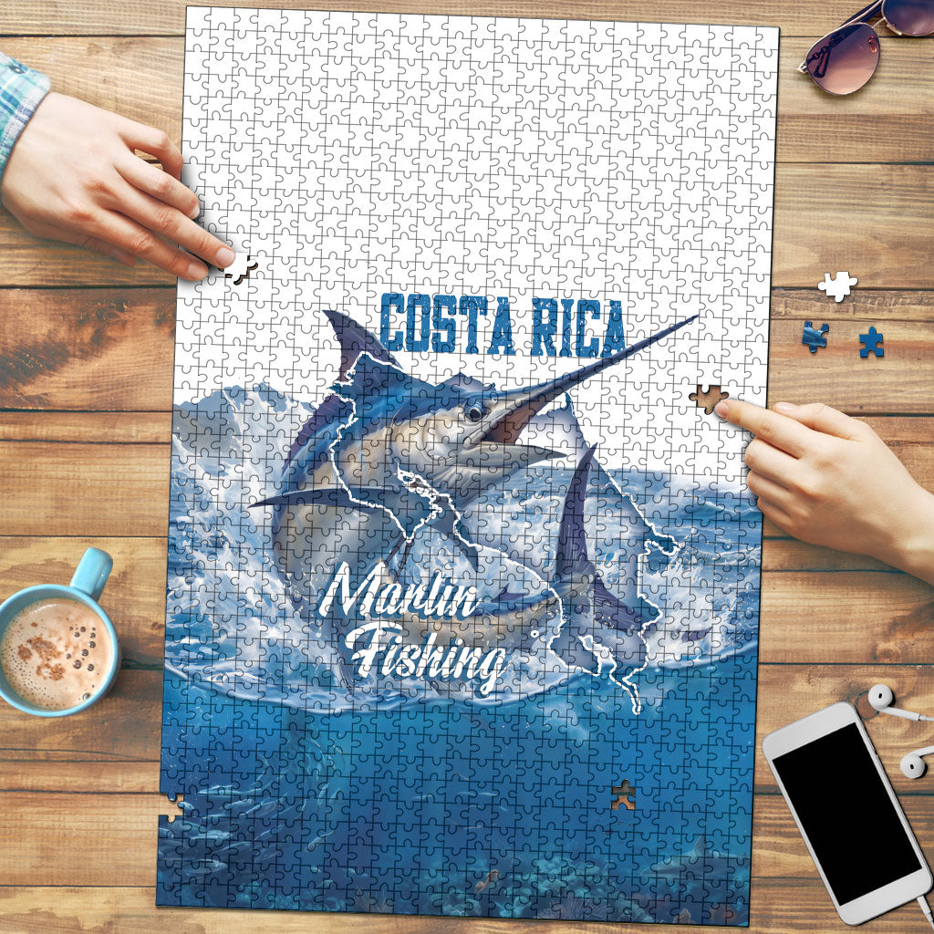 Blue Marlin Fishing Costa Rica Puzzle Makaira Nigricans Deep Sea Fishing