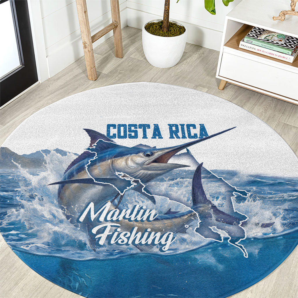 Blue Marlin Fishing Costa Rica Round Carpet Makaira Nigricans Deep Sea Fishing