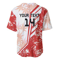 Red and white baseball jersey back with 'YOUR TEXT' and number 14