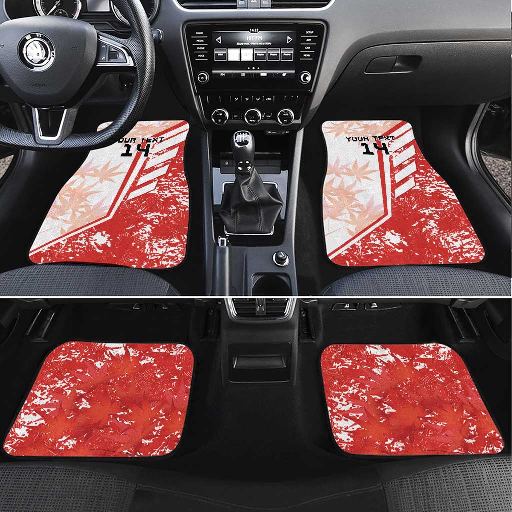 Custom Canada Soccer Car Mats Les Rouges Sporty Style - Wonder Print Shop