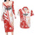 Custom Canada Soccer Couples Matching Long Sleeve Bodycon Dress and Hawaiian Shirt Les Rouges Sporty Style - Wonder Print Shop