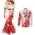 Custom Canada Soccer Couples Matching Mermaid Dress and Long Sleeve Button Shirt Les Rouges Sporty Style