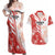 Custom Canada Soccer Couples Matching Off Shoulder Maxi Dress and Hawaiian Shirt Les Rouges Sporty Style - Wonder Print Shop