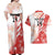 Custom Canada Soccer Couples Matching Off Shoulder Maxi Dress and Hawaiian Shirt Les Rouges Sporty Style - Wonder Print Shop