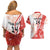 Custom Canada Soccer Couples Matching Off Shoulder Short Dress and Hawaiian Shirt Les Rouges Sporty Style - Wonder Print Shop