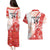 Custom Canada Soccer Couples Matching Puletasi and Hawaiian Shirt Les Rouges Sporty Style - Wonder Print Shop