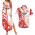 Custom Canada Soccer Couples Matching Summer Maxi Dress and Hawaiian Shirt Les Rouges Sporty Style - Wonder Print Shop