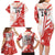 Custom Canada Soccer Family Matching Long Sleeve Bodycon Dress and Hawaiian Shirt Les Rouges Sporty Style - Wonder Print Shop