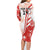 Custom Canada Soccer Family Matching Long Sleeve Bodycon Dress and Hawaiian Shirt Les Rouges Sporty Style - Wonder Print Shop