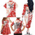 Custom Canada Soccer Family Matching Off The Shoulder Long Sleeve Dress and Hawaiian Shirt Les Rouges Sporty Style - Wonder Print Shop