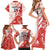 Custom Canada Soccer Family Matching Short Sleeve Bodycon Dress and Hawaiian Shirt Les Rouges Sporty Style - Wonder Print Shop