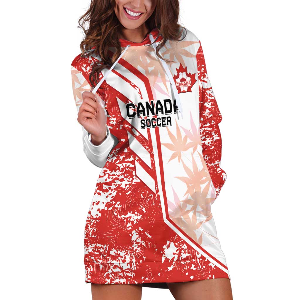 Custom Canada Soccer Hoodie Dress Les Rouges Sporty Style - Wonder Print Shop