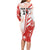 Custom Canada Soccer Long Sleeve Bodycon Dress Les Rouges Sporty Style - Wonder Print Shop