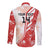 Custom Canada Soccer Long Sleeve Button Shirt Les Rouges Sporty Style - Wonder Print Shop