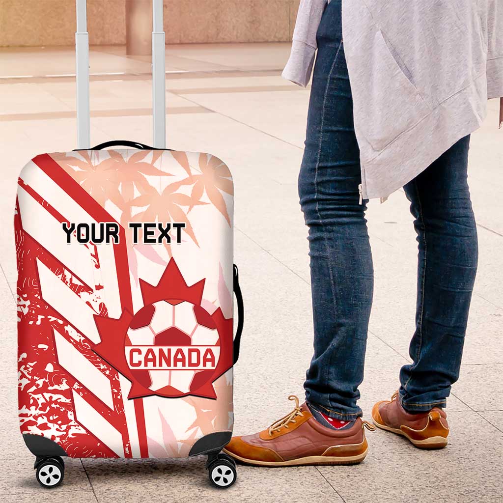 Custom Canada Soccer Luggage Cover Les Rouges Sporty Style - Wonder Print Shop