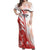 Custom Canada Soccer Off Shoulder Maxi Dress Les Rouges Sporty Style - Wonder Print Shop