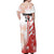 Custom Canada Soccer Off Shoulder Maxi Dress Les Rouges Sporty Style - Wonder Print Shop