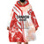 Custom Canada Soccer Wearable Blanket Hoodie Les Rouges Sporty Style - Wonder Print Shop