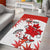 Custom Canada Soccer Area Rug Les Rouges Cute Maple Leaf Mascot - Wonder Print Shop