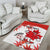 Custom Canada Soccer Area Rug Les Rouges Cute Maple Leaf Mascot - Wonder Print Shop