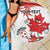 Custom Canada Soccer Beach Blanket Les Rouges Cute Maple Leaf Mascot - Wonder Print Shop