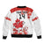 Custom Canada Soccer Bomber Jacket Les Rouges Cute Maple Leaf Mascot - Wonder Print Shop