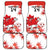 Custom Canada Soccer Car Mats Les Rouges Cute Maple Leaf Mascot - Wonder Print Shop