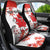 Custom Canada Soccer Car Seat Cover Les Rouges Cute Maple Leaf Mascot - Wonder Print Shop