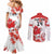 Custom Canada Soccer Couples Matching Mermaid Dress and Long Sleeve Button Shirt Les Rouges Cute Maple Leaf Mascot