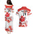 Custom Canada Soccer Couples Matching Puletasi and Hawaiian Shirt Les Rouges Cute Maple Leaf Mascot - Wonder Print Shop