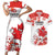 Custom Canada Soccer Couples Matching Short Sleeve Bodycon Dress and Hawaiian Shirt Les Rouges Cute Maple Leaf Mascot - Wonder Print Shop