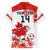 Custom Canada Soccer Family Matching Long Sleeve Bodycon Dress and Hawaiian Shirt Les Rouges Cute Maple Leaf Mascot - Wonder Print Shop