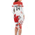 Custom Canada Soccer Family Matching Long Sleeve Bodycon Dress and Hawaiian Shirt Les Rouges Cute Maple Leaf Mascot - Wonder Print Shop