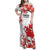 Custom Canada Soccer Family Matching Off Shoulder Maxi Dress and Hawaiian Shirt Les Rouges Cute Maple Leaf Mascot - Wonder Print Shop