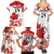 Custom Canada Soccer Family Matching Summer Maxi Dress and Hawaiian Shirt Les Rouges Cute Maple Leaf Mascot - Wonder Print Shop