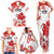 Custom Canada Soccer Family Matching Tank Maxi Dress and Hawaiian Shirt Les Rouges Cute Maple Leaf Mascot - Wonder Print Shop