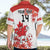 Custom Canada Soccer Hawaiian Shirt Les Rouges Cute Maple Leaf Mascot - Wonder Print Shop