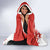 Custom Canada Soccer Hooded Blanket Les Rouges Cute Maple Leaf Mascot