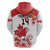 Custom Canada Soccer Hoodie Les Rouges Cute Maple Leaf Mascot - Wonder Print Shop