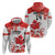 Custom Canada Soccer Hoodie Les Rouges Cute Maple Leaf Mascot - Wonder Print Shop