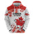 Custom Canada Soccer Hoodie Les Rouges Cute Maple Leaf Mascot - Wonder Print Shop