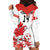 Custom Canada Soccer Hoodie Dress Les Rouges Cute Maple Leaf Mascot - Wonder Print Shop