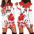 Custom Canada Soccer Hoodie Dress Les Rouges Cute Maple Leaf Mascot - Wonder Print Shop