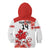 Custom Canada Soccer Kid Hoodie Les Rouges Cute Maple Leaf Mascot - Wonder Print Shop