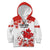 Custom Canada Soccer Kid Hoodie Les Rouges Cute Maple Leaf Mascot - Wonder Print Shop